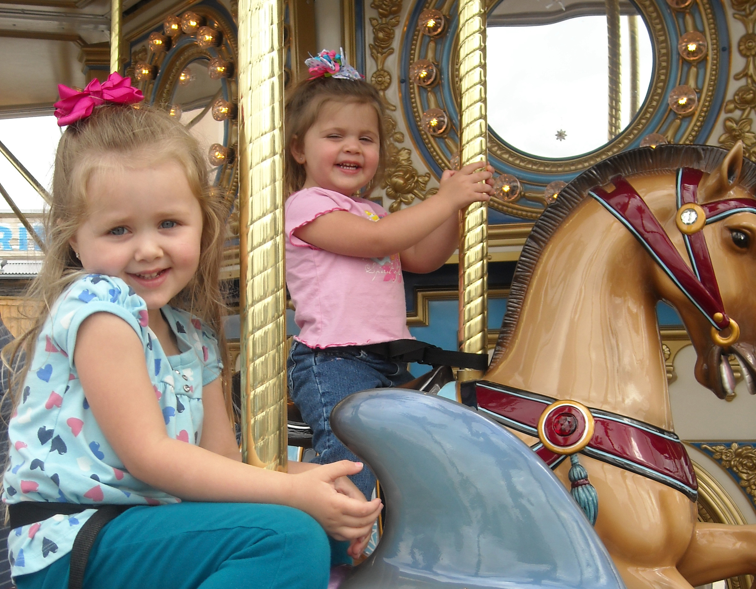 Kids love the carousel on Kemah's boardwalk. 