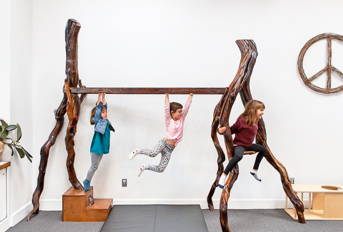 Climbing is encouraged at Wild Child. Photo courtesy of Wild Child Gym